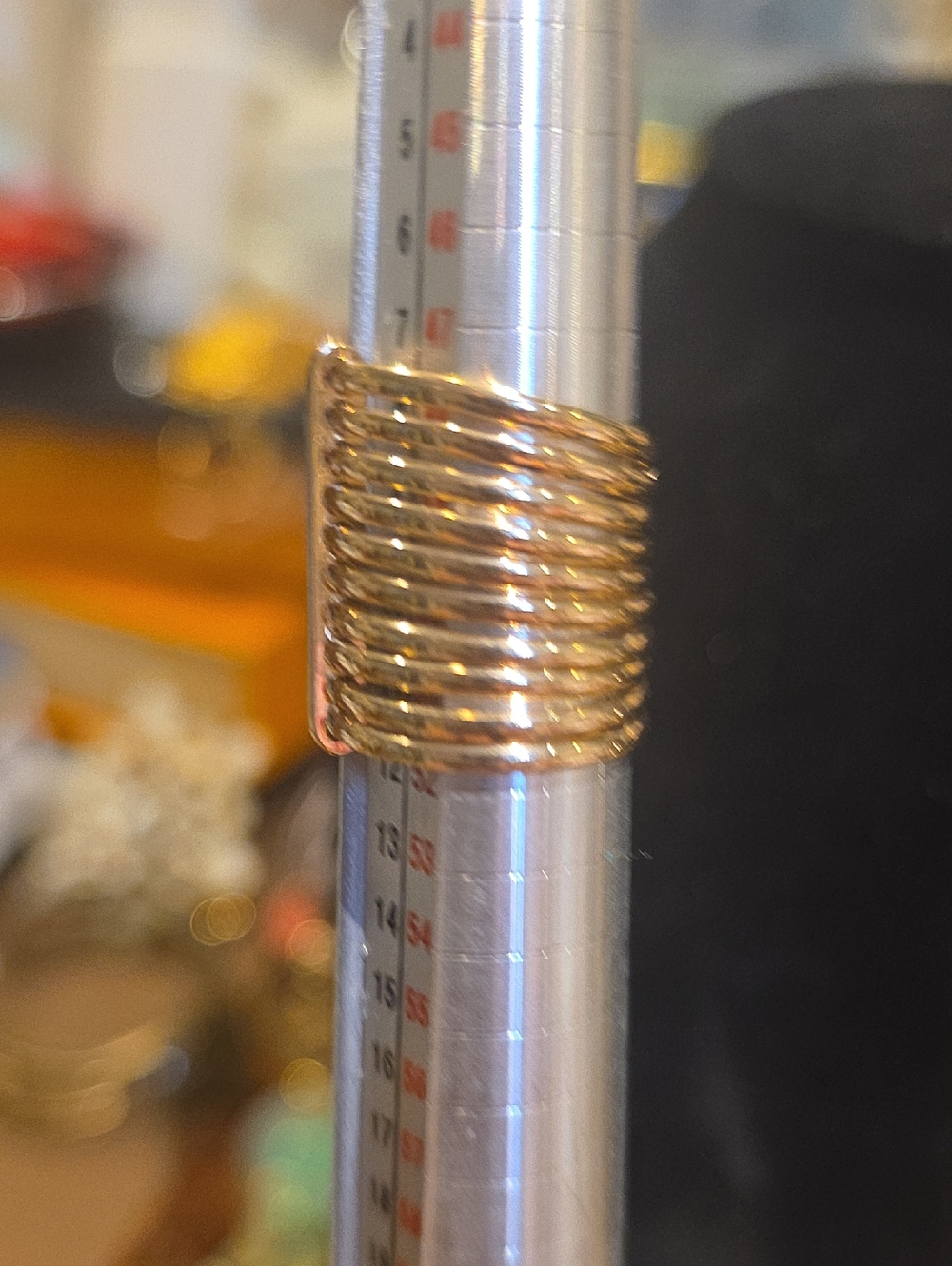 Source Unknown Gold-Tone Multi-Band Wrap Ring